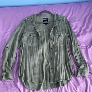 American Eagle green flannel